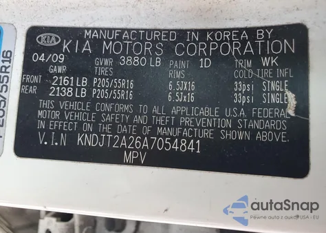 2010 Kia Soul + from USA, damaged, VIN KNDJT2A26A7054841